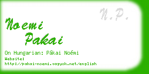 noemi pakai business card